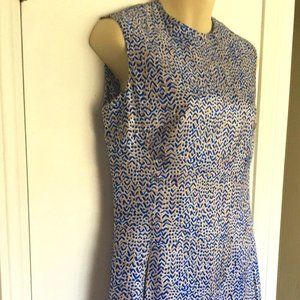 McMullen Vintage 60’s Mod Mid Century Royal Blue Sheath Pockets Dress
